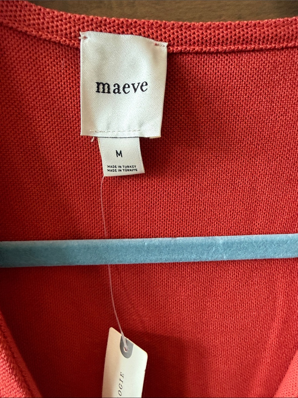 Maeve Coral-Red Wrap Tank with Gold Buckle - Picture 4 of 6